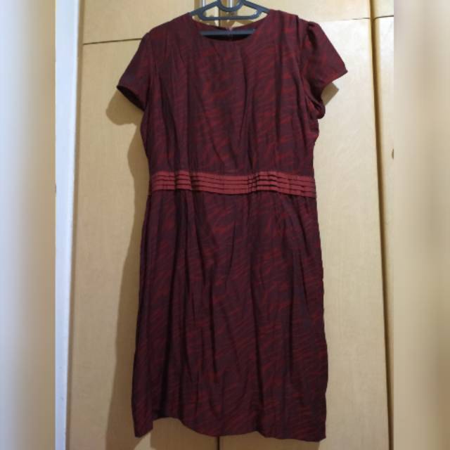 Preloved Dress Eprise Merah Marun ukuran XXL
