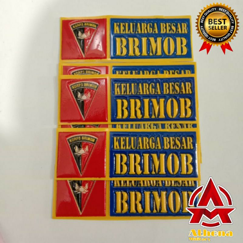 Stiker Plat motor brimob | stiker plat mobil Brimob |Stiker plat embos