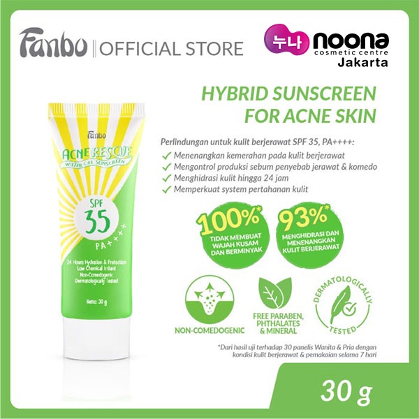 FANBO ACNE RESCUE WATER GEL SUNSCREEN SPF 35 PA++++