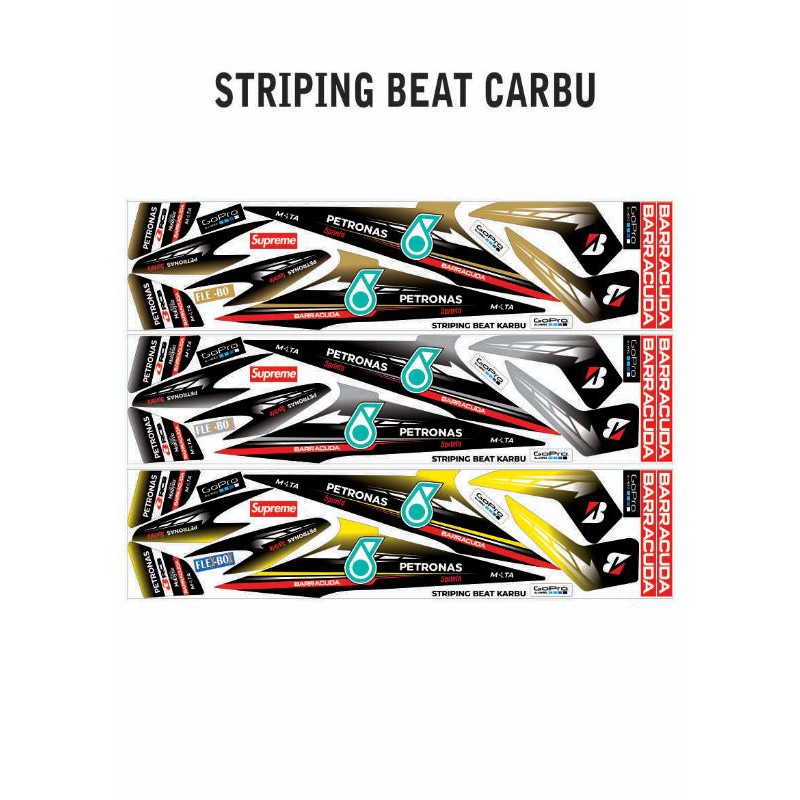 STRIPING LIS BODY MOTOR HONDA BEAT CARBU / KARBU PETRONAS VISIT MALAYSIA