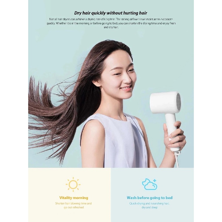 MIJIA H300 - Negative Ion Quick Dry Anion Hair Dryer 1600W - CMJ01ZHM