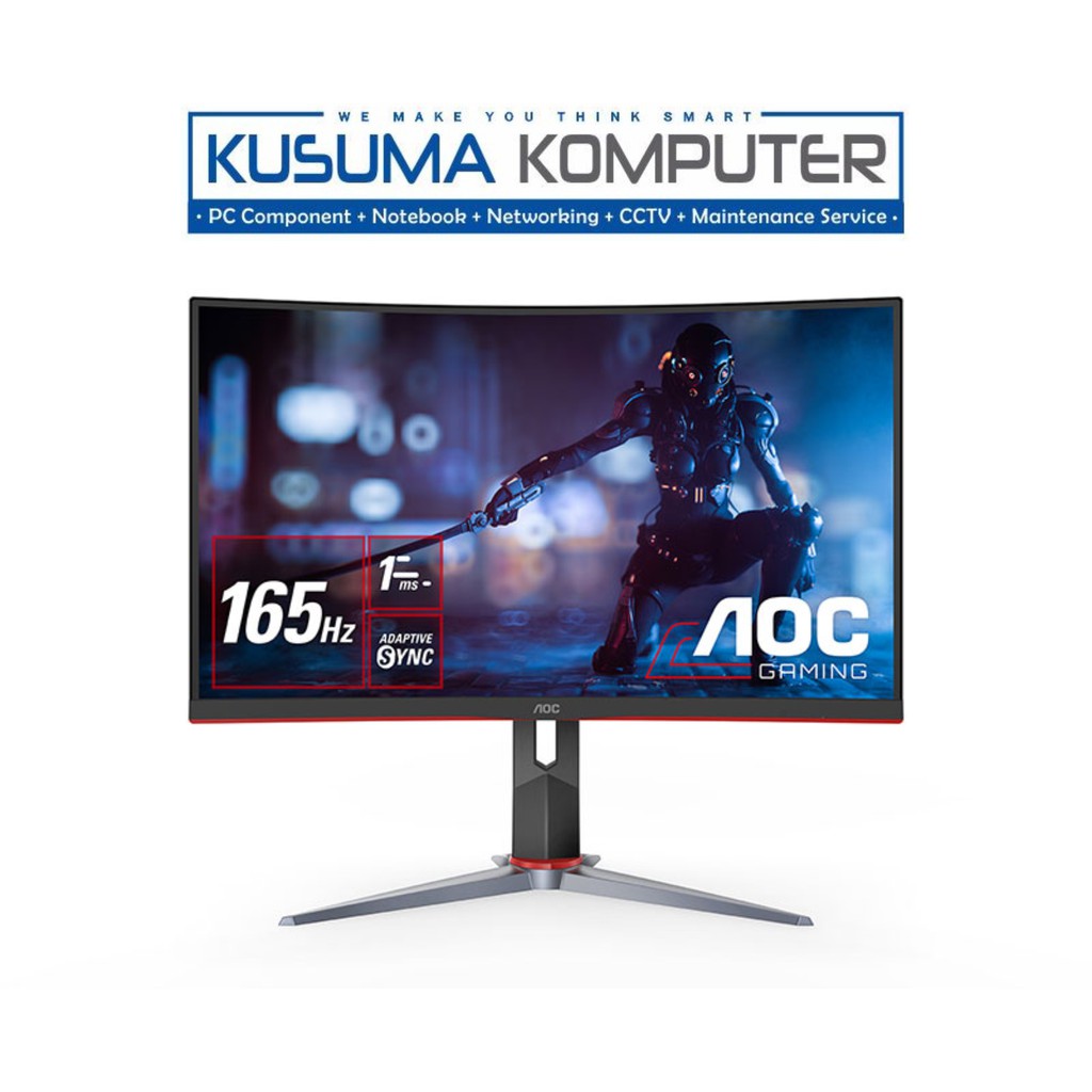 AOC Gaming Monitor C24G2 24&quot;, 165 Hz, FHD, Curved, HDR Mode, 1ms, Adaptive Sync, Gaming Monitor