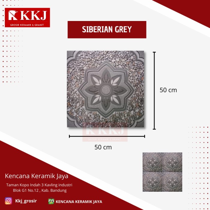 Keramik Lantai Siberian Grey 50x50 Kualitas 1 Grade A