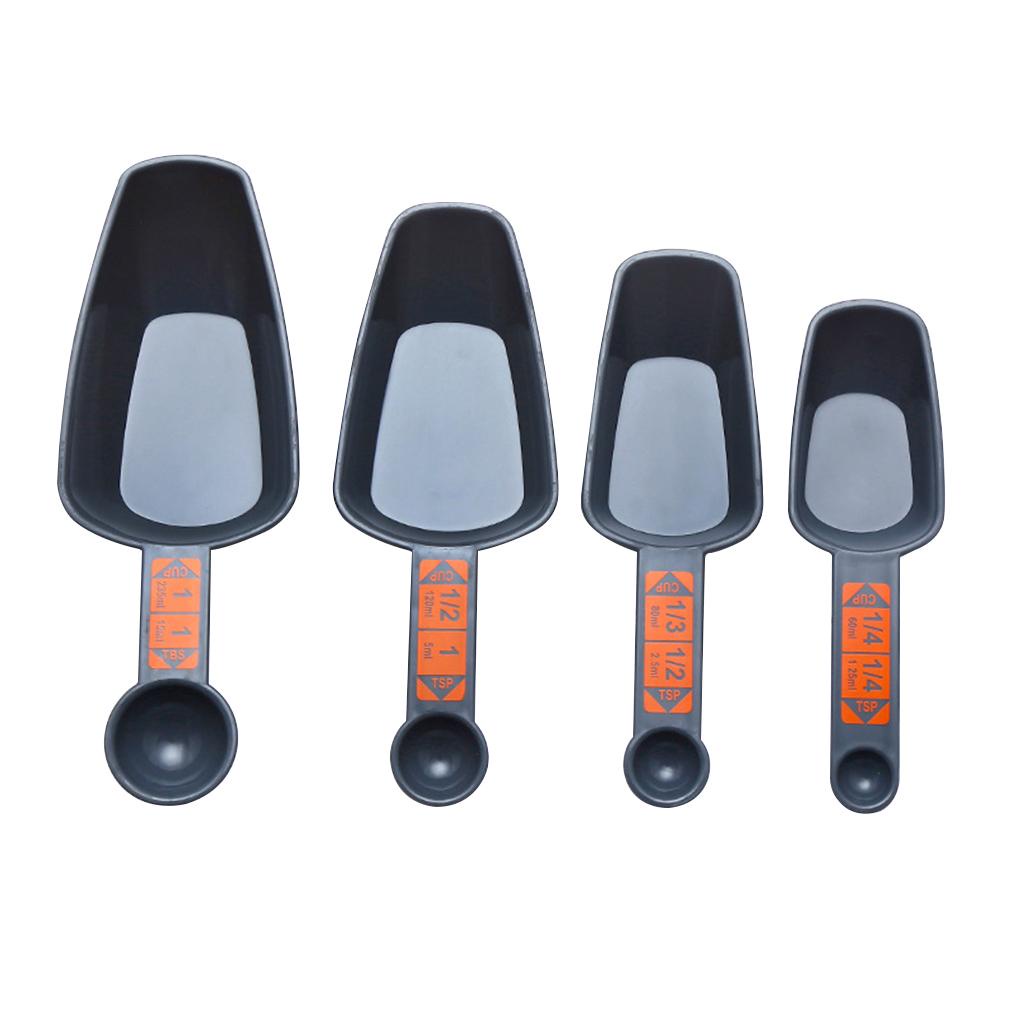 4pcs Sendok Takar Baking Cooking 1per4gelas Sampai 1gelas Measuring Scoops Kitchen