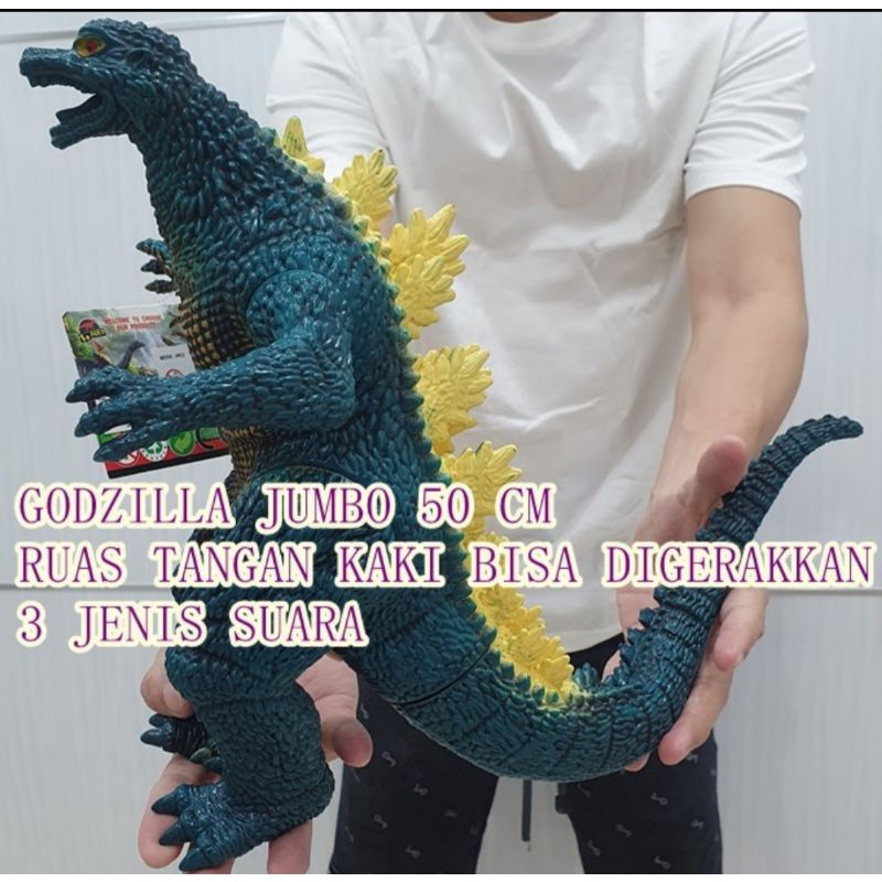 MAINAN DINOSAURUS ROBOT GODZILLA JUMBO BESAR 50 CM SUARA DINOSAURUS GODZILLA BESAR