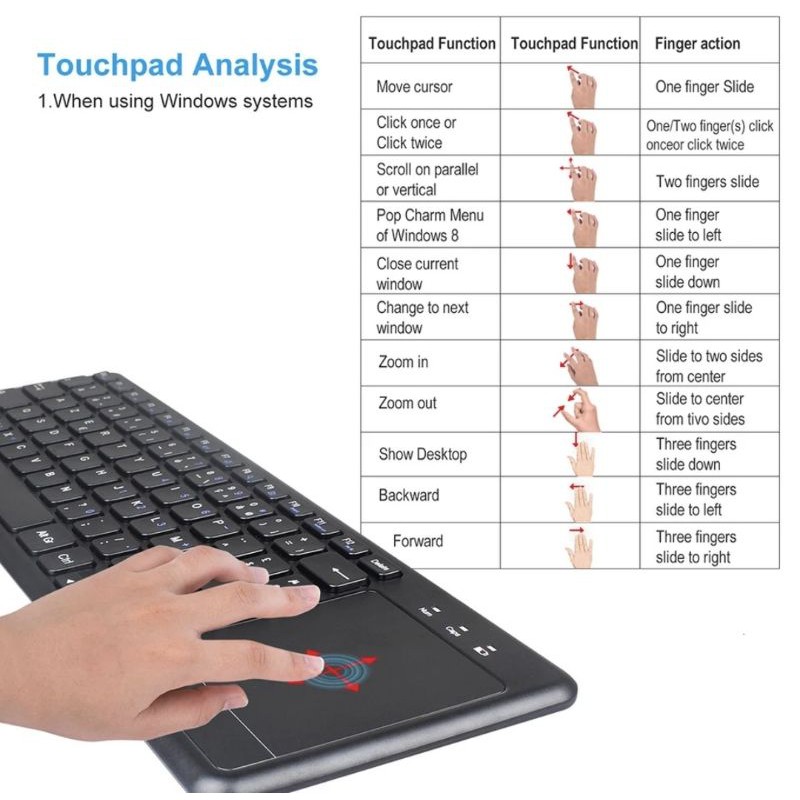 keyboard wireless touchpad mousepad 2.4G T155 not logitech-5