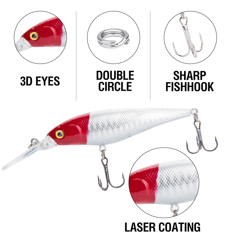 Alat Pancing Murah Umpan Mancing Alat Pancing Kail Pancing 1PCS 11cm/9.5g Sinking Minnow Umpan Pancing Buatan Clouser Minnow relix nusantara Umpan Pancing Plastic Bait Umpan Mancing Umpan Ikan