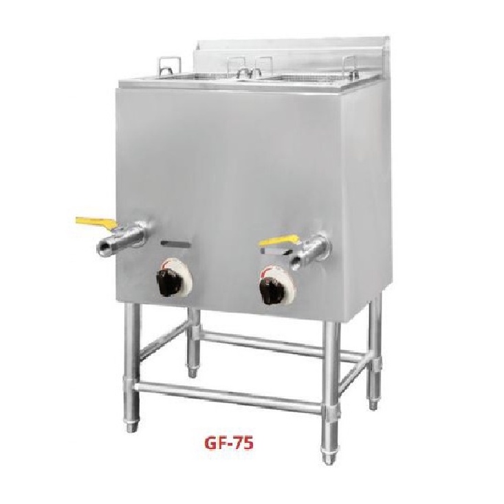 Satmesin - Gas Deep Fryer 2 Tank Kapasitas 14Liter Bergaransi