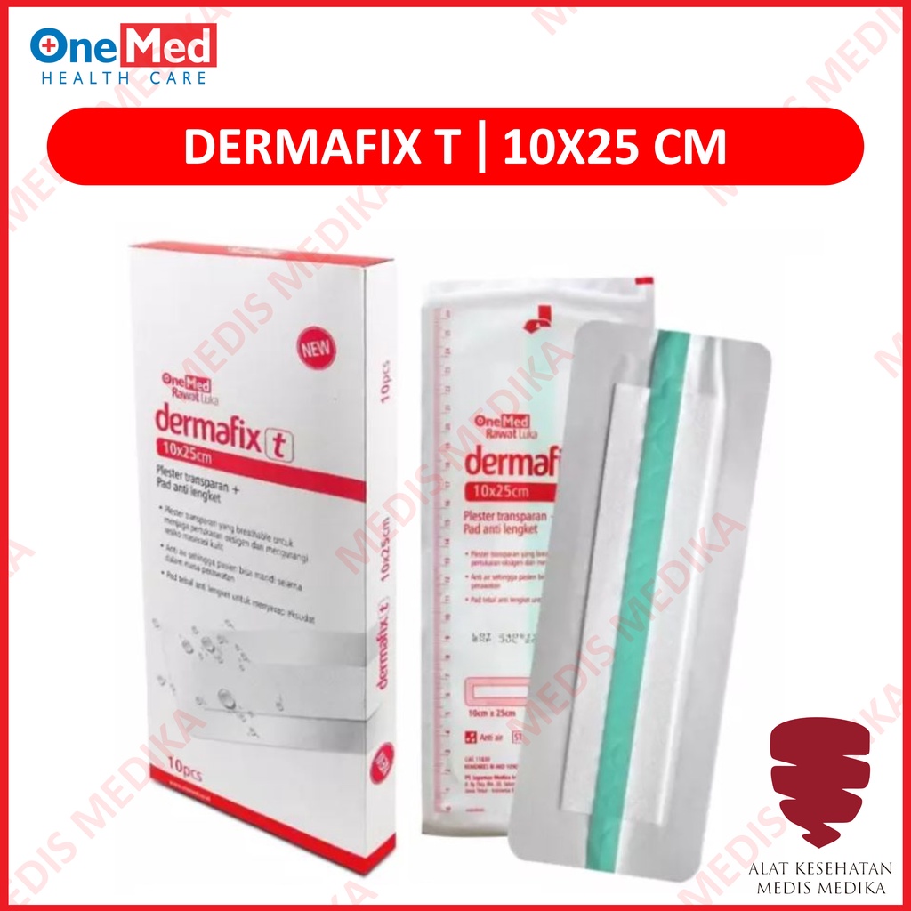 Dermafix T 10 x 25 cm Onemed Plaster Transparan 10x25cm Peralatan P3K Plester Luka Sesar Anti Air Bening 10x25 25cm