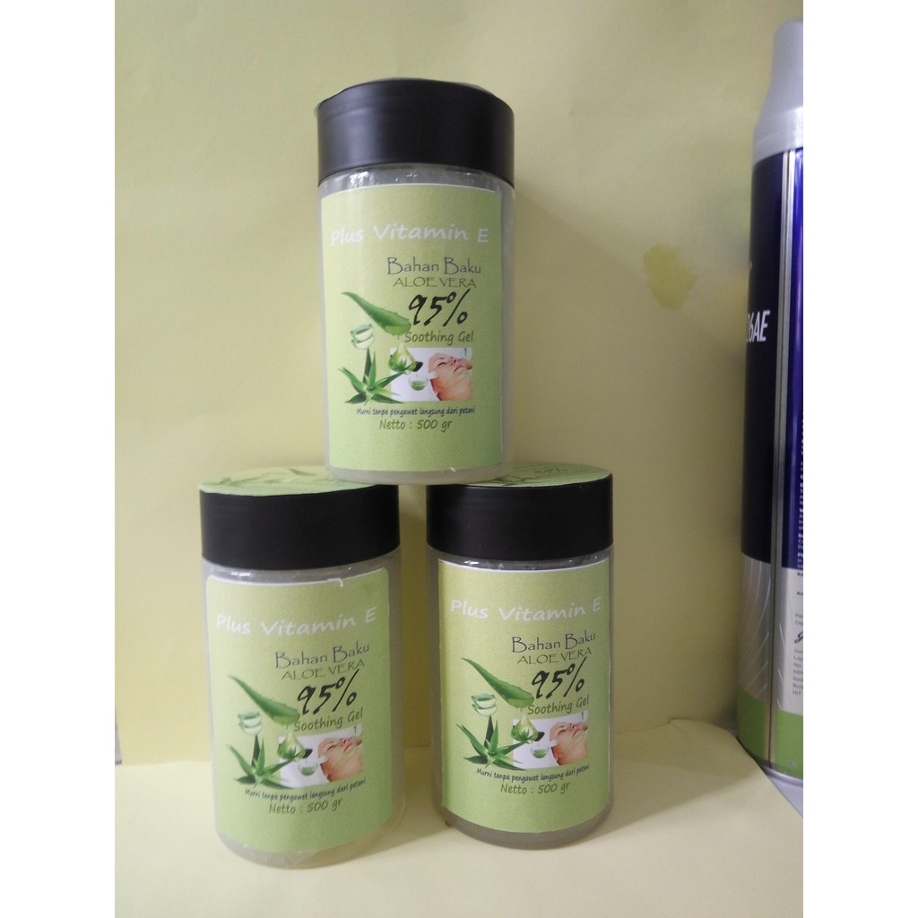 aloe vera lidah buaya gel untuk pelembab kiloan 95% 1000gr sudah ada izin edar resmi by Oke sabun suplayer 2