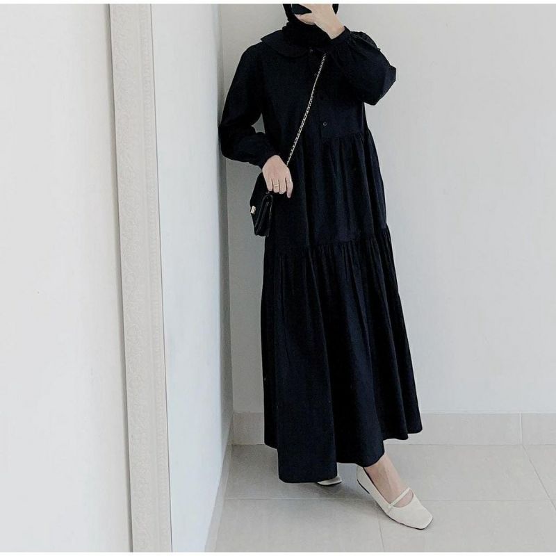 BEFAST - ZEC OOTD Wanita Gamis AGYA / Gamis Maxi Monila / Dress Gamis Muslimah / LongDRess Wanita / Dress Jumbo Polos / Fashion Wanita Muslimah Casual / Dress Maxy Lengan Panjang / Keluran Terbaru