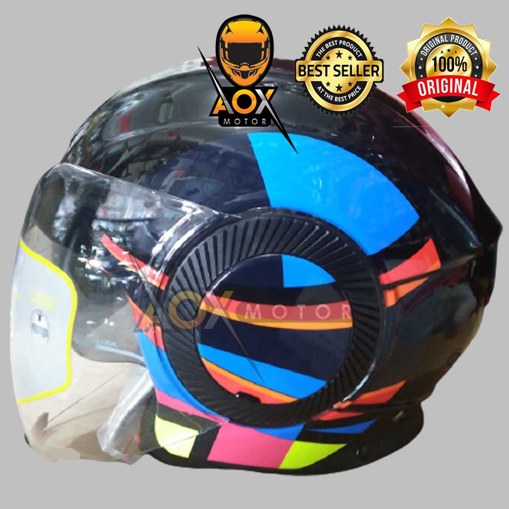 Helm AGV ORBYT Sun & Moon 46 Half Face Double Visor (Ongkir 2 kg)