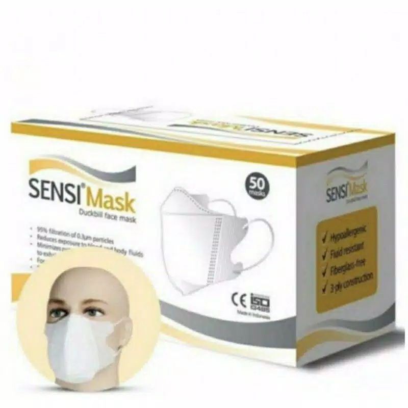 Masker Sensi Duckbill Ori LOKASI MAKASSAR ADA EMBOS/LOGO SENSI