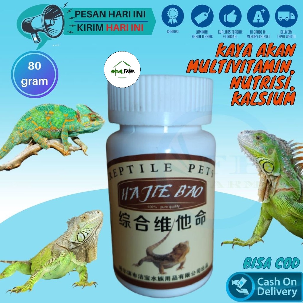 Kalsium Gecko Reptil Iguana Hewan 80gram