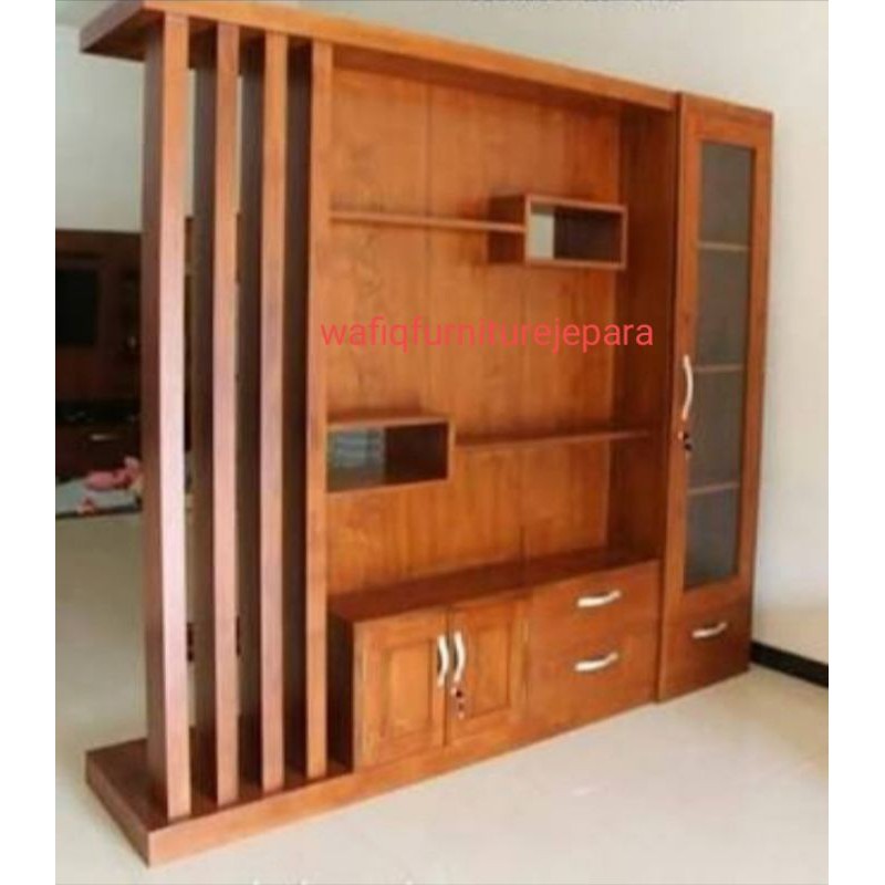 partisi penyekat ruangan kayu jati Jepara