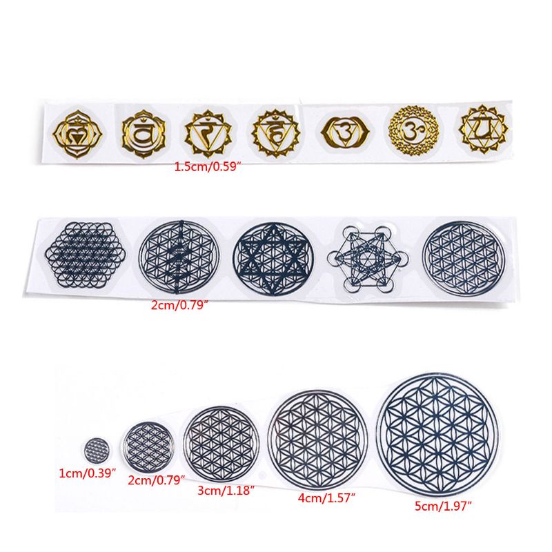 SIY  7 Chakra Geometric Copper Energy Tower Orgonite Stickers Flower Life Tree Pyramid Epoxy Resin Material Jewelry Making