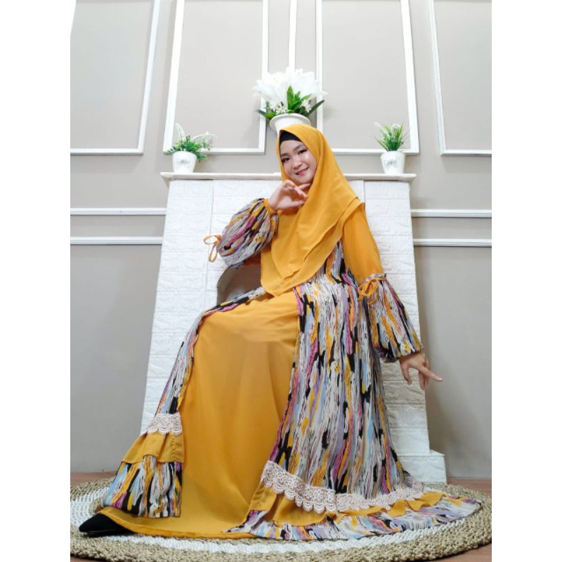 gamis set outer hijab