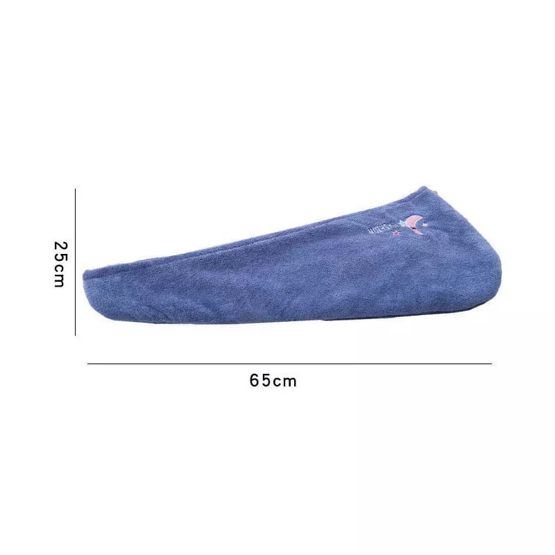 Handuk Keramas Model Kancing Microfiber Handuk Pengering Rambut Head Towel Import