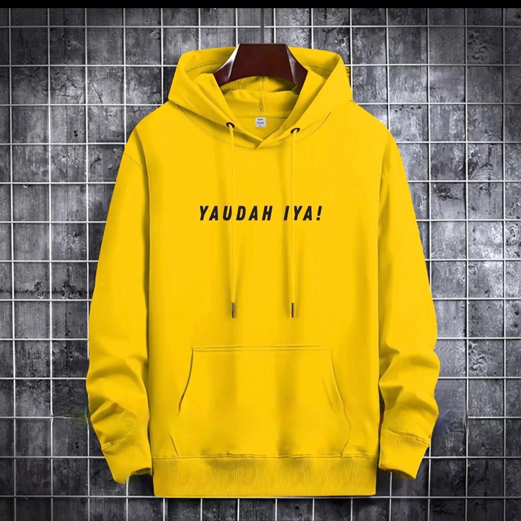 SWEATER HOODIE TULISAN YAUDAH IYA / HOODIE MURAH TERLARIS / HOODIE PRIA DAN WANITA / UNISEX / HOODIE PRINTING