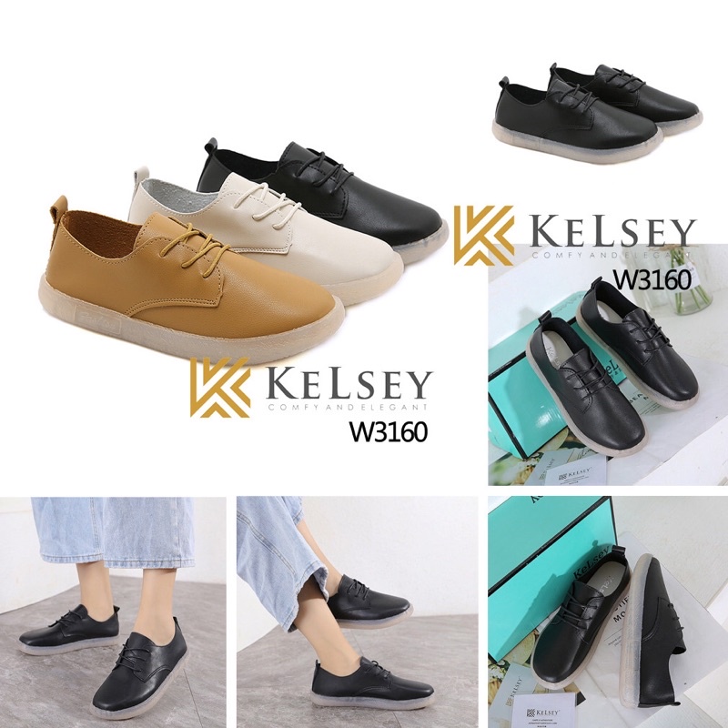 Kelsey Sepatu Kulit 2cm Wanita W3160