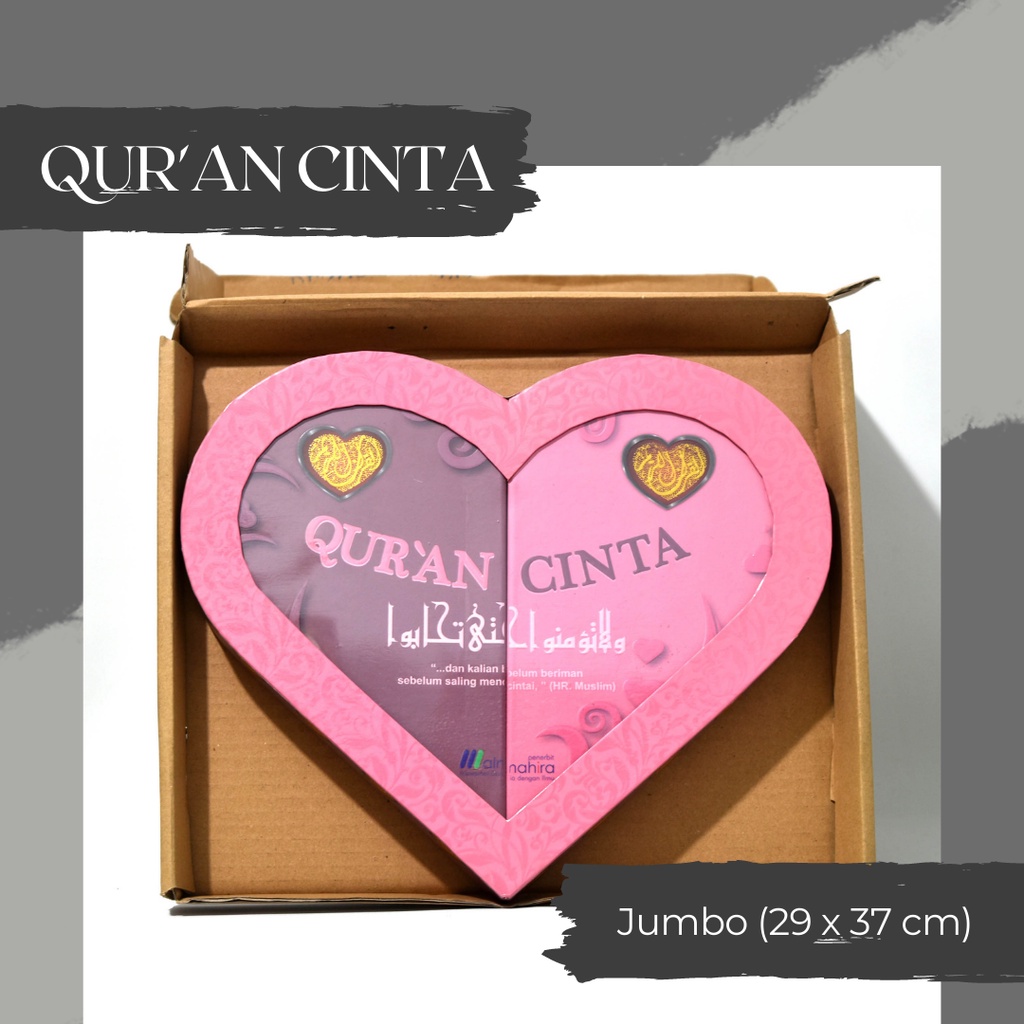 Al Quran cinta Jumbo, Mushaf Cinta, Alquran Cinta Untuk Mahar & Kado Pernikahan, Al Quran Couple/Pas
