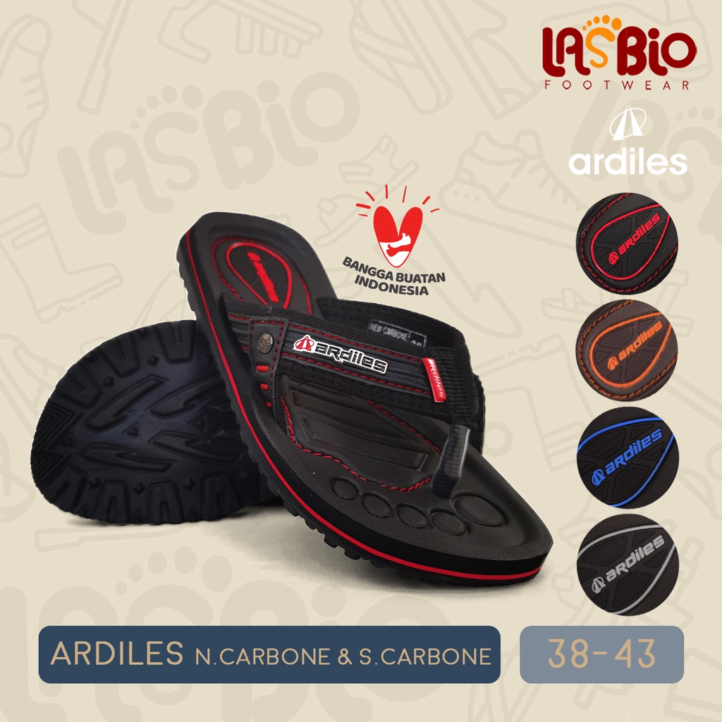 Ardiles Sandal Jepit Fashion Kasual Pria  New Carbone