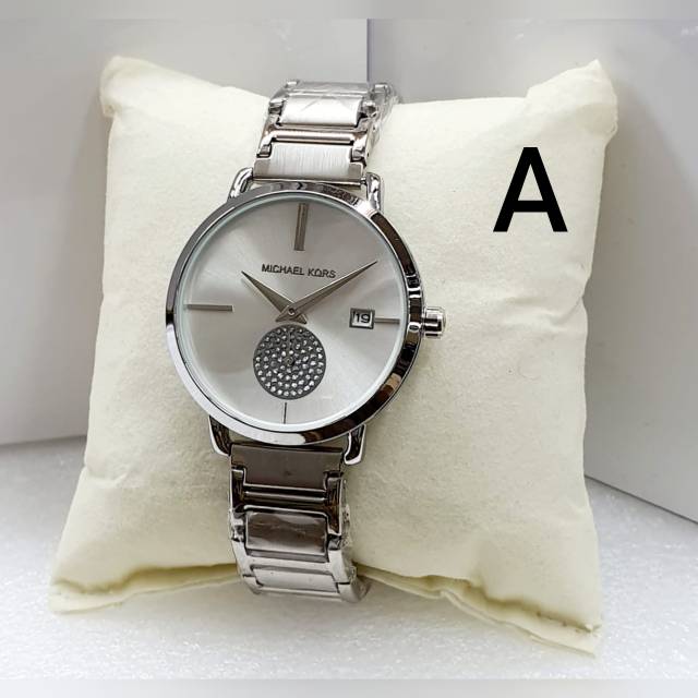 JAM TANGAN MICHAEL KORS MK3639 CHRONO DETIK STAINLESS SEMI SUPER