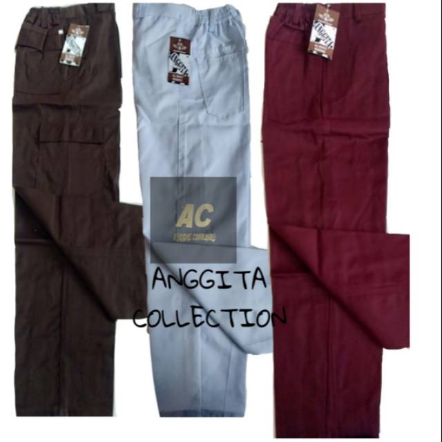 Celana bawahan anak pria celana sekolah celana merah celana putih celana coklat