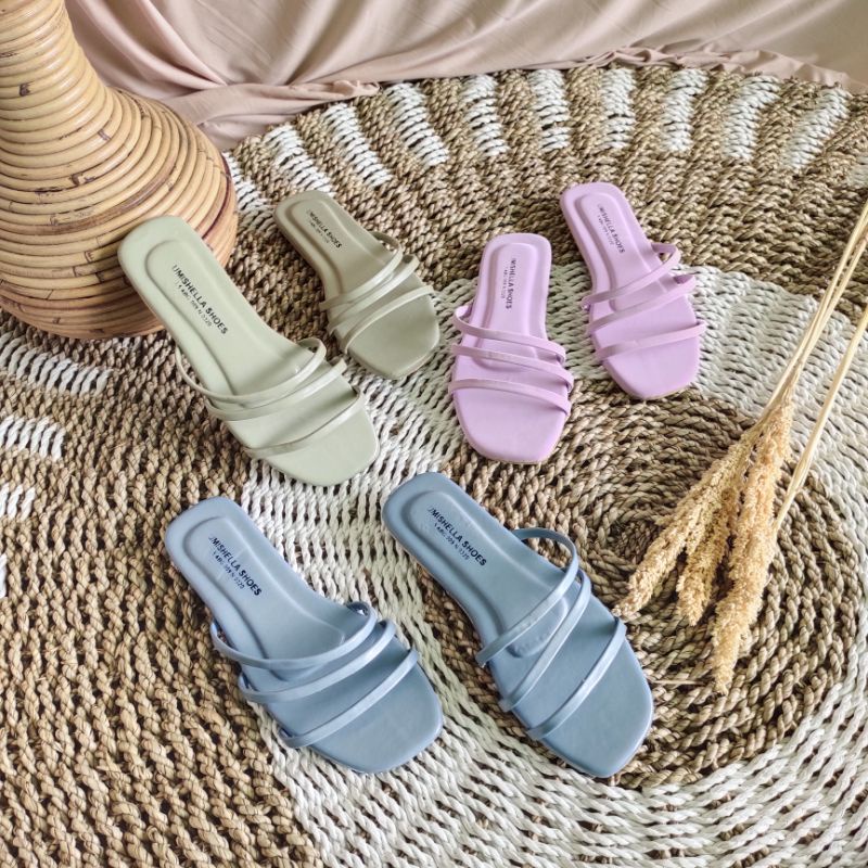 sandal teplek wanita sandal strip 3 size 35/41