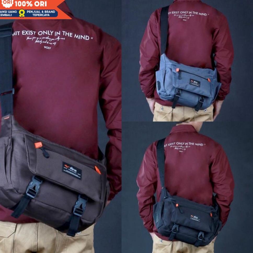 [KODE PRODUK DIEPH8365] Tas Selempang Pria - Cowok Tas Sling bag Slempang Kerja Distro Besar Tas hp 
