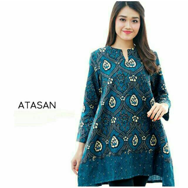 Tunik tunic Atasan  batik wanita bunga  cinta Shopee Indonesia