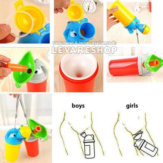 Travel Potty Portable - Botol Pispot Anak - Tempat Pipis Anak