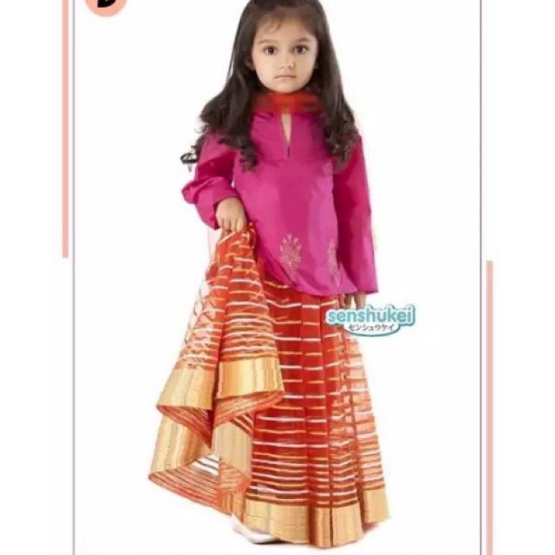 Gamis Anak Perempuan Pakaian India Baju Muslim Anak Perempuan Modern