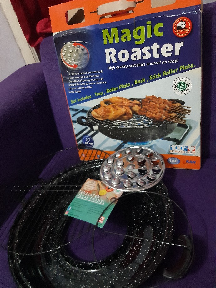 Maspion 34 Cm Magic Roaster Alat Pemanggang Sate, Ayam, Sosis Dll