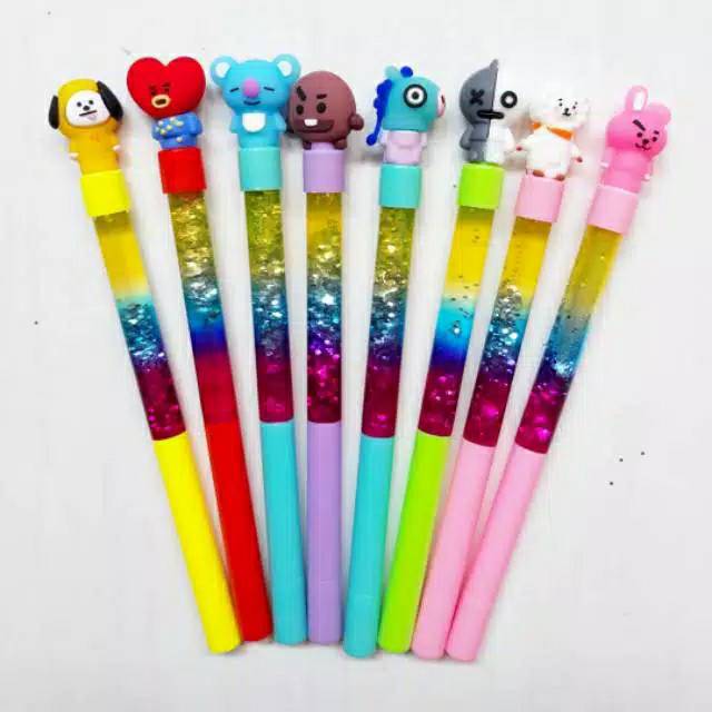 

Pulpen gel Gliter BTS BT21