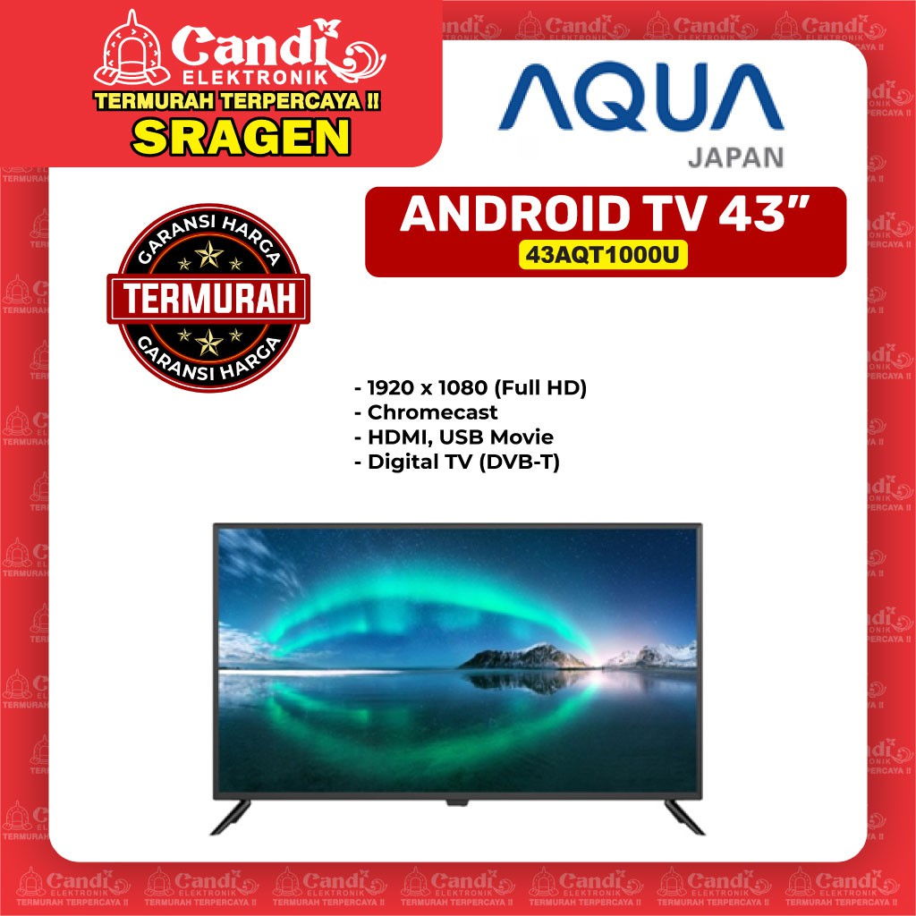 AQUA Android Tv 43" Chromecast - 43AQT1000U