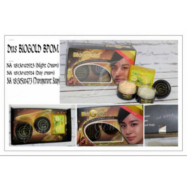 DUS PAKET BIOGOLD BPOM / BIOGOLD WHITENING CREAM