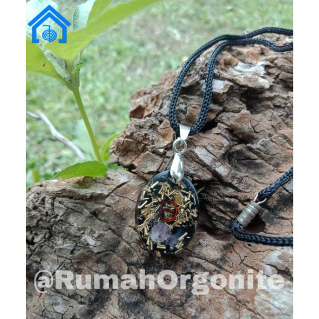 2pcs Liontin Orgonite Simple Mini Oval