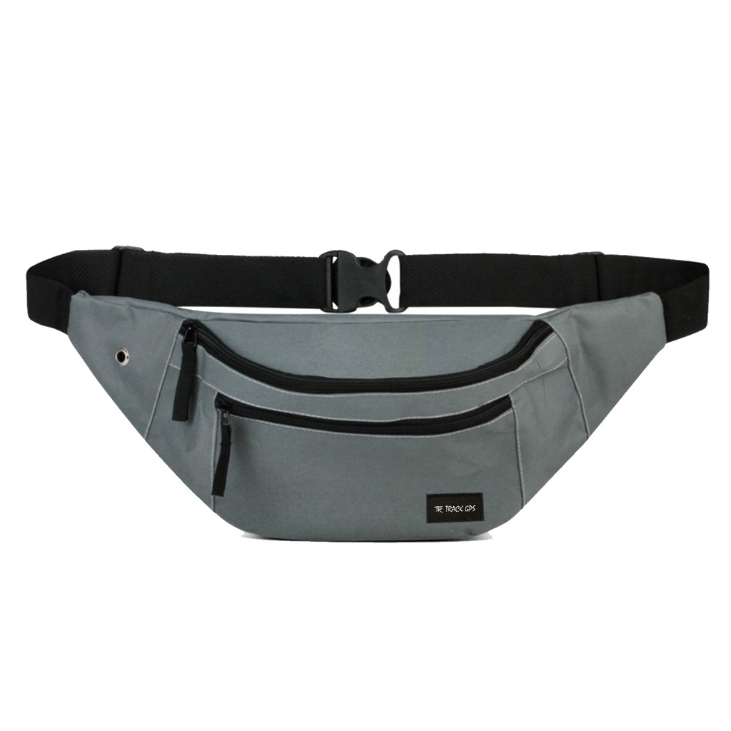 TAS SELEMPANG PRIA WAISTBAG GREY OVAL