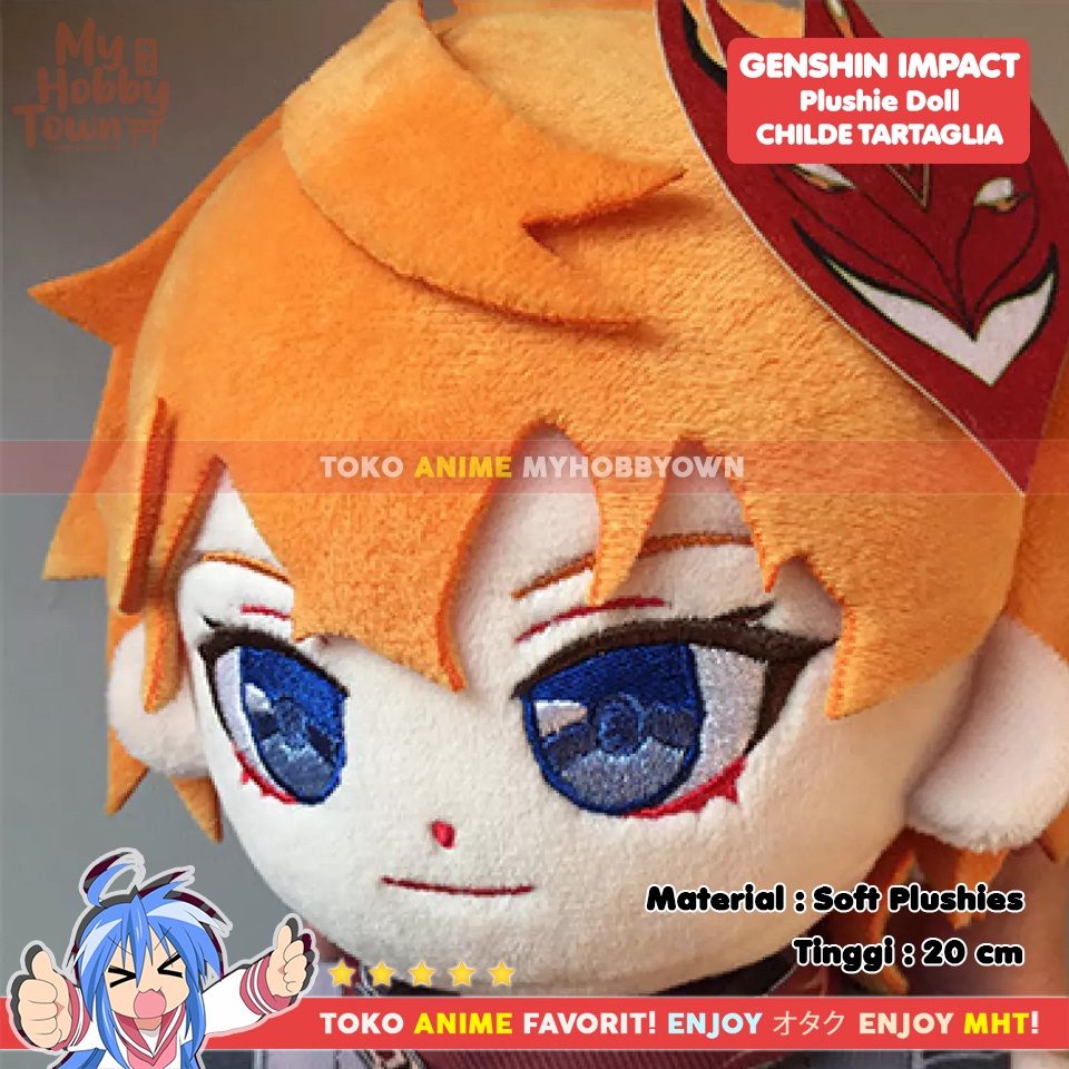 Boneka Anime Karakter Genshin Impact Childe Tartaglia Plushie Doll