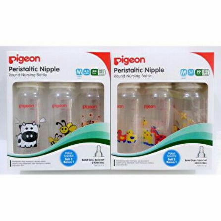 Pigeon Botol Susu PP RP 240ml Animal (Buy 2 Get 1) / Botol Susu Bayi