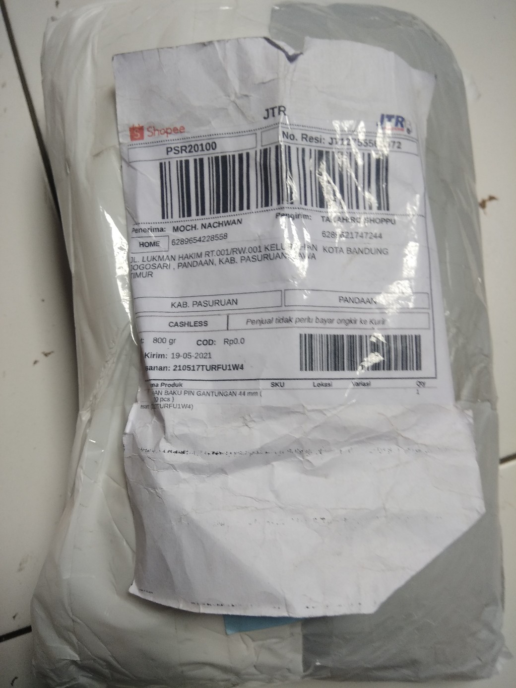 Bahan Baku Pin Gantungan 44 Mm ( Isi 100 Pcs )