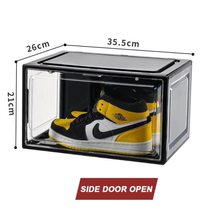 

MURAH Kotak Sepatu Flip Buka Depan dengan Frame [TEBAL - LEBIH BESAR] - XXL BLACK SIDE