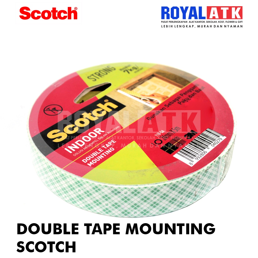 

Double Tape Foam 3M Scotch 24mmx5m Mounting Tape Isolasi Double Side