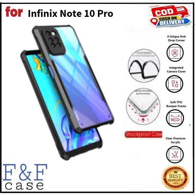 Softcase Infinix Note 10 Pro / Note 10 Pro NFC Casing Transparan Case Armor Shockproof Slim