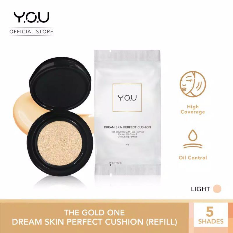 YOU The Gold One Refill Dream Skin Perfect BB Cushion [High Coverage]