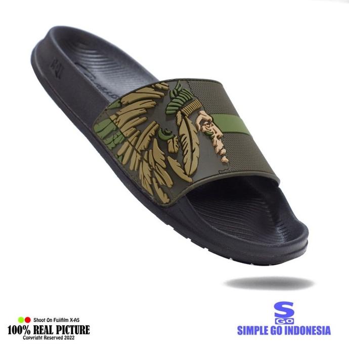 Best Product Sendal Selop Pria Distro Original Slip On Ringan Barnett Apache Cowok - Paling Dicari