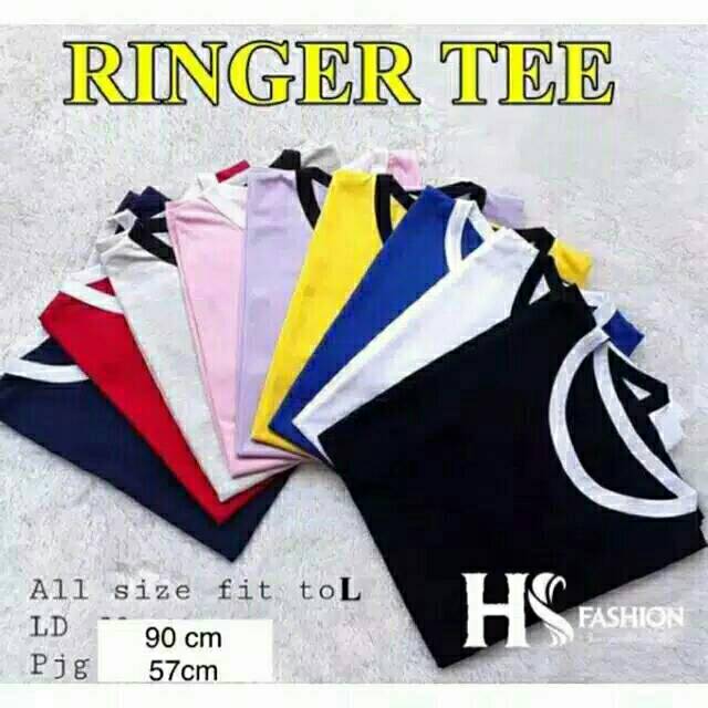 RINGER TEE / 12 WARNA / SEKILO 10 PCS