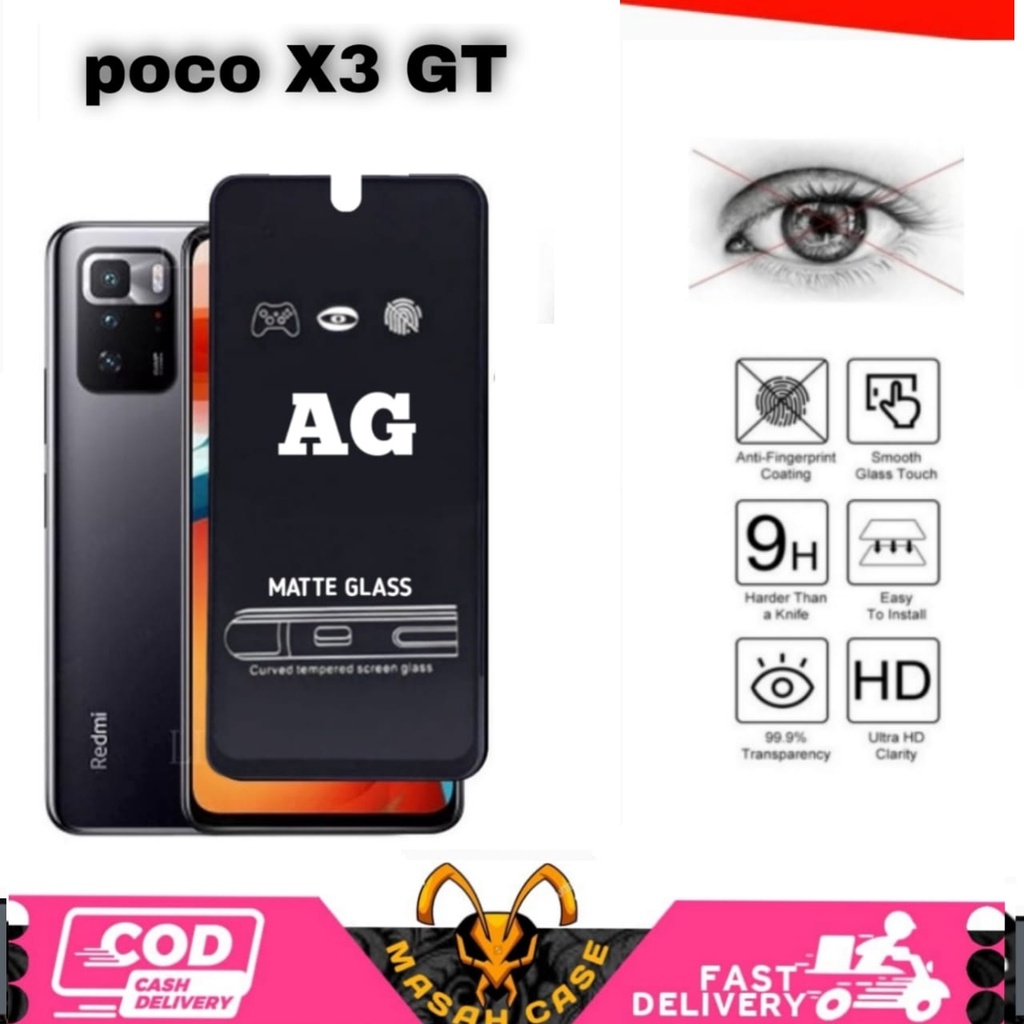 PROMO TEMPERED GLASS AG MATTE XIAOMI POCO X3 GT M3 PRO M3 F3 TEMPERED AG MATTE ANTI SPY