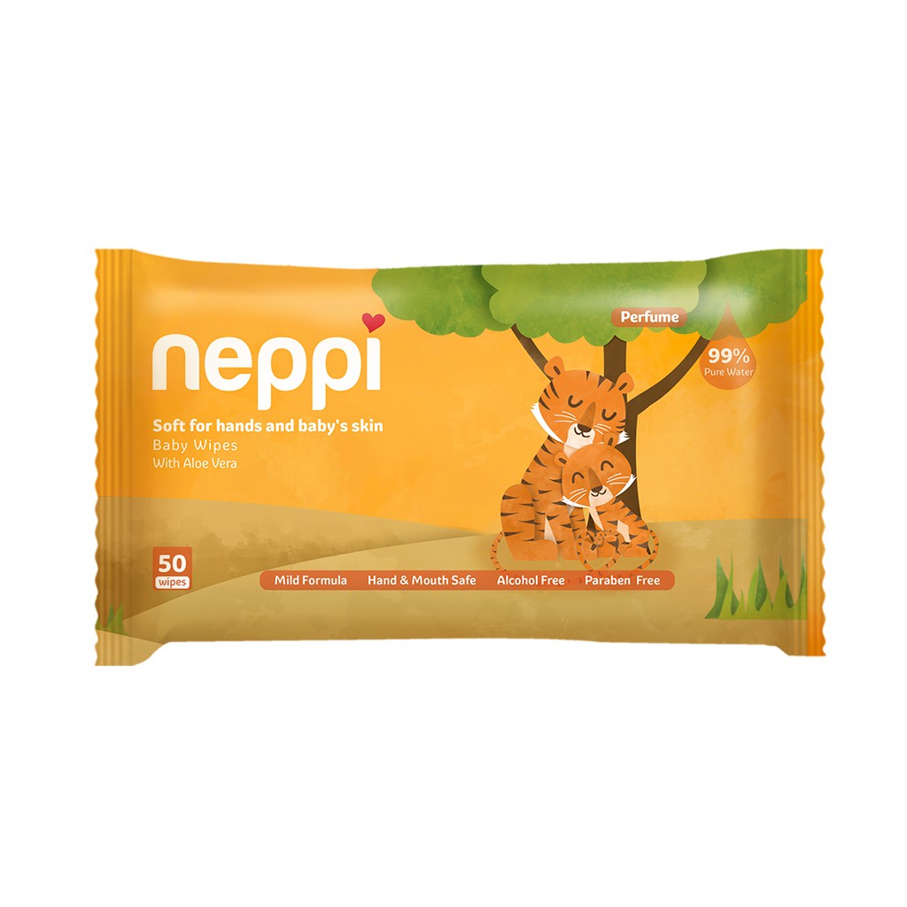 NEPPI Baby Wipes Parfum 50s (Buy 1 Get 1)